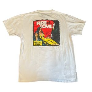 Jesse Jo Stark Fire of Love Tee White Pre-Owned XL